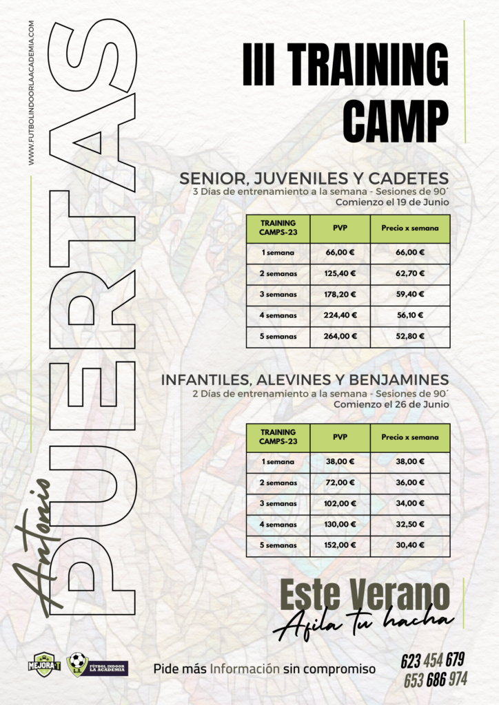 Training Camp Antonio Puertas Precios